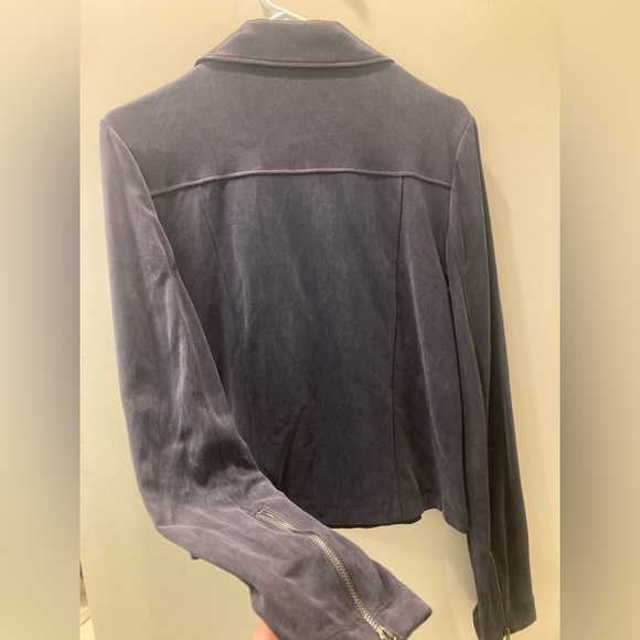 Lola & Sophie New York Microsuede Lightweight Moto-Jacket - Picture 4 of 6